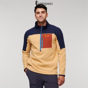 Cotopaxi Abrazo Half-Zip Fleece Jacket Maritime/Birch | KO12-I7-FD