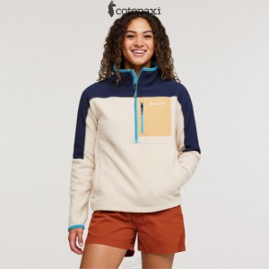 Cotopaxi Abrazo Half-Zip Fleece Jacket Maritime/Cream | GY27-N5-TT