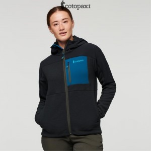 Cotopaxi Abrazo Hooded Full-Zip Fleece Jacket Black | PC99-M9-LP