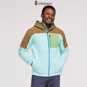 Cotopaxi Abrazo Hooded Full-Zip Fleece Jacket Oak/Sea Glass | IJ18-J2-FR