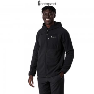 Cotopaxi Abrazo Hooded Full-Zip Fleece Jacket Black | AO55-W3-XB