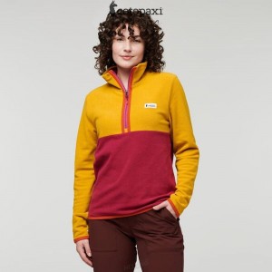 Cotopaxi Amado Fleece Pullover Amber/Raspberry | PE13-T3-MC