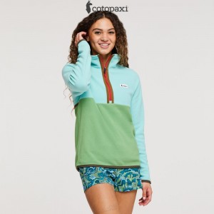 Cotopaxi Amado Fleece Pullover Sea Glass/Kelp | IN39-F7-ZC