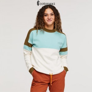 Cotopaxi Bandera Sweatshirt Sea Glass/Bone | HI33-H1-YP