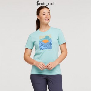 Cotopaxi Cotopaxi Vibe T-Shirt Sea Glass | QK03-N2-XZ