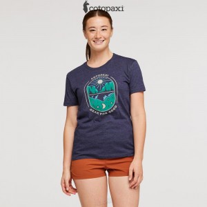 Cotopaxi Day and Night T-Shirt Maritime | XK00-R2-CV