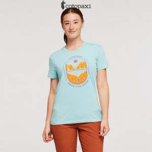 Cotopaxi Day and Night T-Shirt Sea Glass | JI64-Q7-PZ