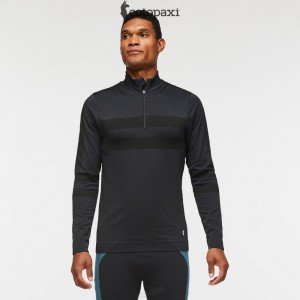 Cotopaxi Debajo Seamless Baselayer Quarter-Zip Black | AO85-B2-VQ