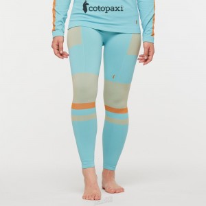 Cotopaxi Debajo Seamless Baselayer Tight Bluebird Stripes | LC62-Q0-GE