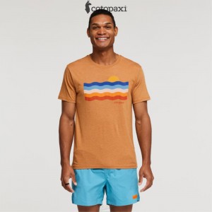 Cotopaxi Disco Wave T-Shirt Sea Glass | GT07-K9-FR