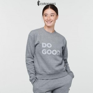 Cotopaxi Do Good Crew Sweatshirt Heather Grey | DJ74-N9-MX