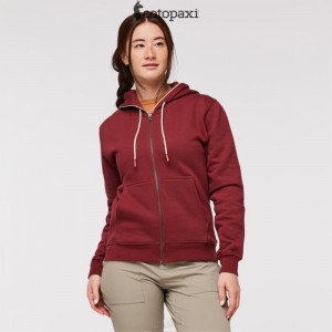 Cotopaxi Do Good Full-Zip Hoodie Burgundy | AA84-D3-SL