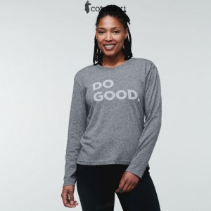 Cotopaxi Do Good Long-Sleeve T-Shirt Heather Grey | FK68-M6-QZ