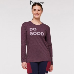 Cotopaxi Do Good Long-Sleeve T-Shirt Wine | NG71-Q3-FU