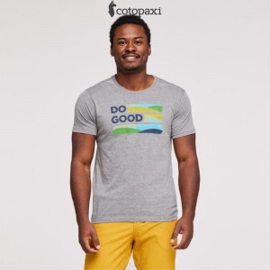 Cotopaxi Do Good Stripe T-Shirt Heather Grey | PT06-K6-TZ