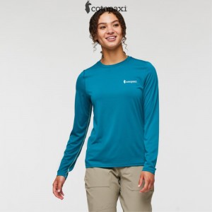 Cotopaxi Fino Long-Sleeve Tech Tee Gulf | FZ31-W6-CC