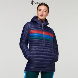 Cotopaxi Fuego Down Hooded Pullover Maritime Stripes | MA40-B0-HO