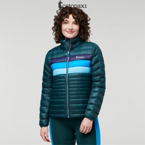 Cotopaxi Fuego Down Jacket Deep Ocean Stripes | EI24-Y4-EY