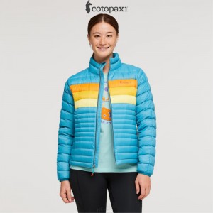 Cotopaxi Fuego Down Jacket Poolside Stripes | SJ95-E0-QN