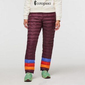 Cotopaxi Fuego Down Pant Wine Stripes | UP68-S1-YM