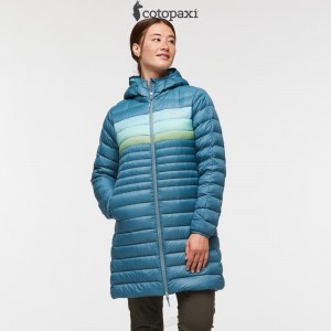 Cotopaxi Fuego Down Parka Blue Spruce Stripes | XK75-C0-RX