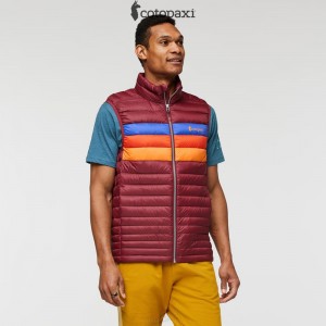 Cotopaxi Fuego Down Vest Burgundy Stripes | AP38-R3-QZ