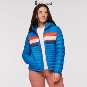 Cotopaxi Fuego Hooded Down Jacket Atlantic Stripes | CG35-C6-QJ