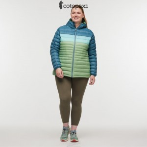 Cotopaxi Fuego Hooded Down Jacket Blue Spruce/Aspen | TE46-B3-JO