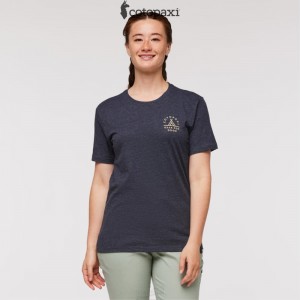 Cotopaxi Llama Map T-Shirt Graphite | YL86-O7-SS