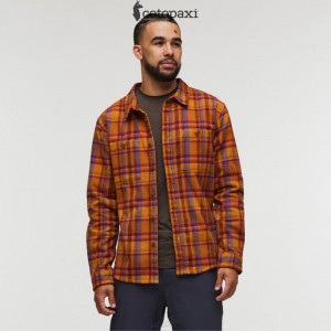 Cotopaxi Mero Organic Flannel Shirt Sienna Plaid | WX45-B9-BA