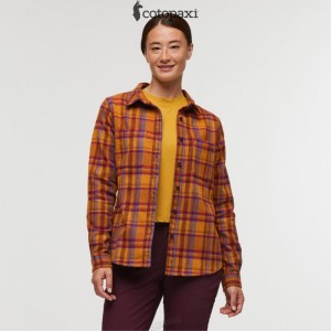 Cotopaxi Mero Organic Flannel Shirt Sienna Plaid | FH23-W9-HV