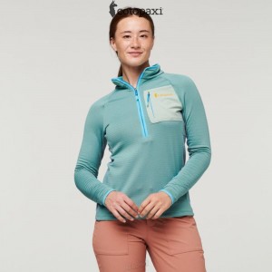 Cotopaxi Otero Fleece Half-Zip Pullover Bluegrass | MW87-N5-KL