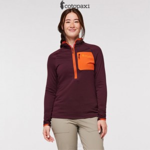 Cotopaxi Otero Fleece Half-Zip Pullover Wine | UW45-S8-MA