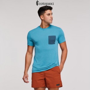 Cotopaxi Paseo Travel Pocket T-Shirt Poolside | LU76-F0-YP