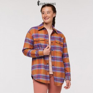 Cotopaxi Salto Insulated Flannel Jacket Saddle Plaid | PG65-D0-UO