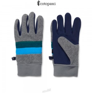 Cotopaxi Teca Fleece Gloves Heather Grey/Deep Ocean | LQ91-V1-XO