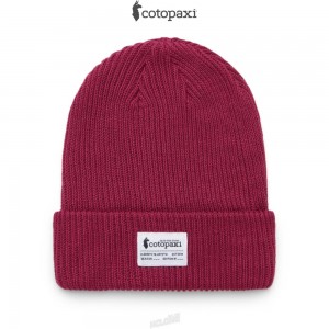 Cotopaxi Wharf Beanie - Cotopaxi Patch Burgundy | VK91-O3-LX