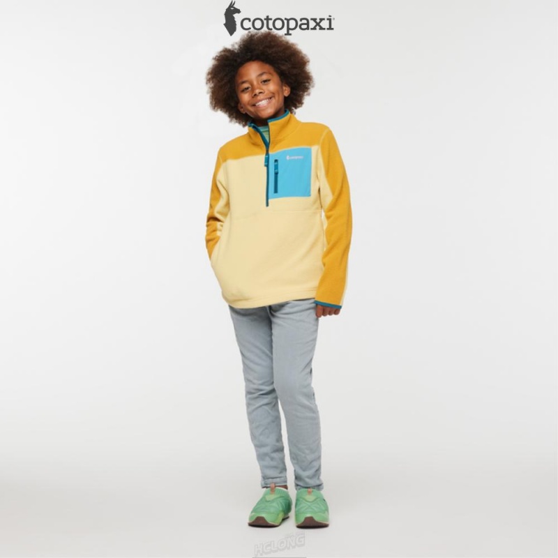 Cotopaxi Abrazo Half-Zip Fleece Jacket Amber/Wheat | DO45-S8-YN