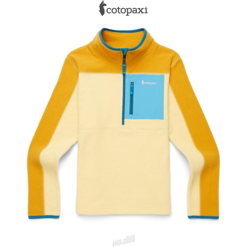 Cotopaxi Abrazo Half-Zip Fleece Jacket Amber/Wheat | DO45-S8-YN