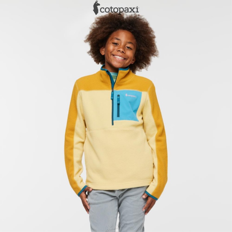 Cotopaxi Abrazo Half-Zip Fleece Jacket Amber/Wheat | DO45-S8-YN