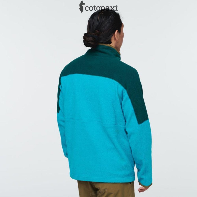 Cotopaxi Abrazo Half-Zip Fleece Jacket Deep Ocean/Mineral Blue | ED79-F1-CA