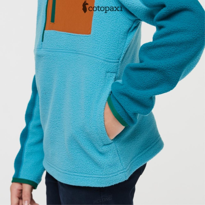 Cotopaxi Abrazo Half-Zip Fleece Jacket Gulf/Poolside | VC14-Q1-XI