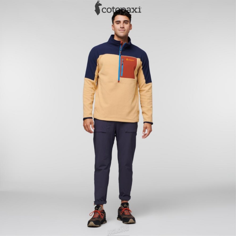 Cotopaxi Abrazo Half-Zip Fleece Jacket Maritime/Birch | KO12-I7-FD