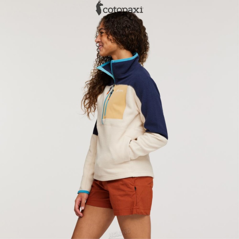 Cotopaxi Abrazo Half-Zip Fleece Jacket Maritime/Cream | GY27-N5-TT