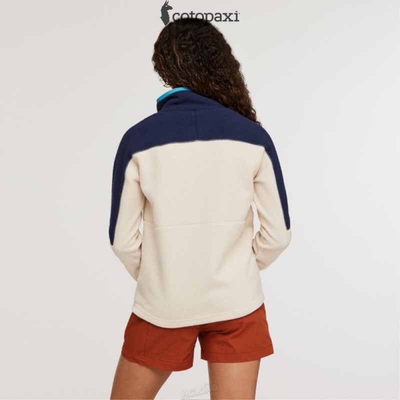 Cotopaxi Abrazo Half-Zip Fleece Jacket Maritime/Cream | GY27-N5-TT