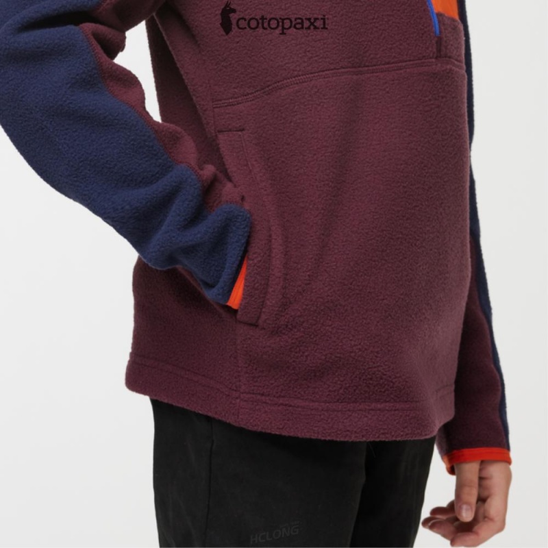 Cotopaxi Abrazo Half-Zip Fleece Jacket Maritime/Wine | RD91-B9-LO