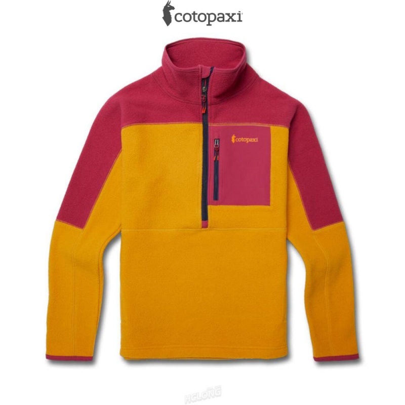 Cotopaxi Abrazo Half-Zip Fleece Jacket Raspberry/Amber | DQ01-W9-SR