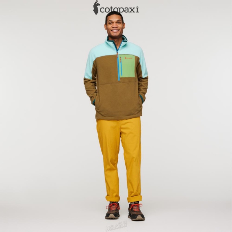 Cotopaxi Abrazo Half-Zip Fleece Jacket Sea Glass/Oak | SS60-G7-AI