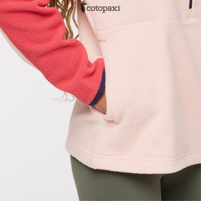 Cotopaxi Abrazo Half-Zip Fleece Jacket Strawberry/Rosewood | AI71-S6-OR