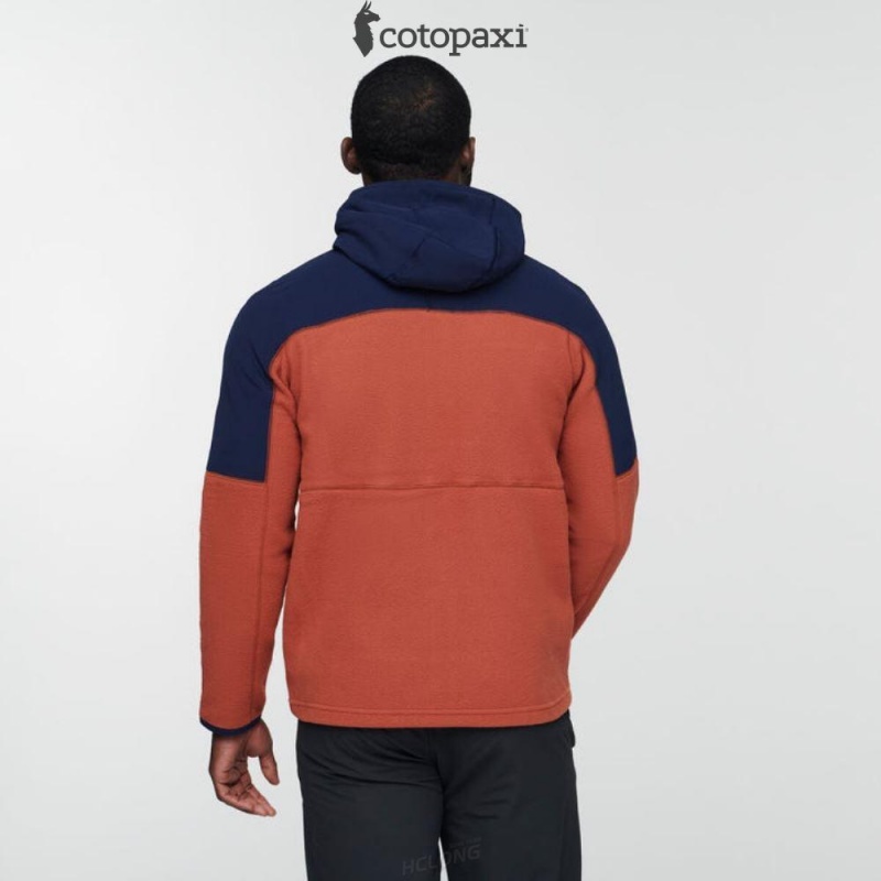 Cotopaxi Abrazo Hooded Full-Zip Fleece Jacket Maritime/Spice | BZ32-C3-YL